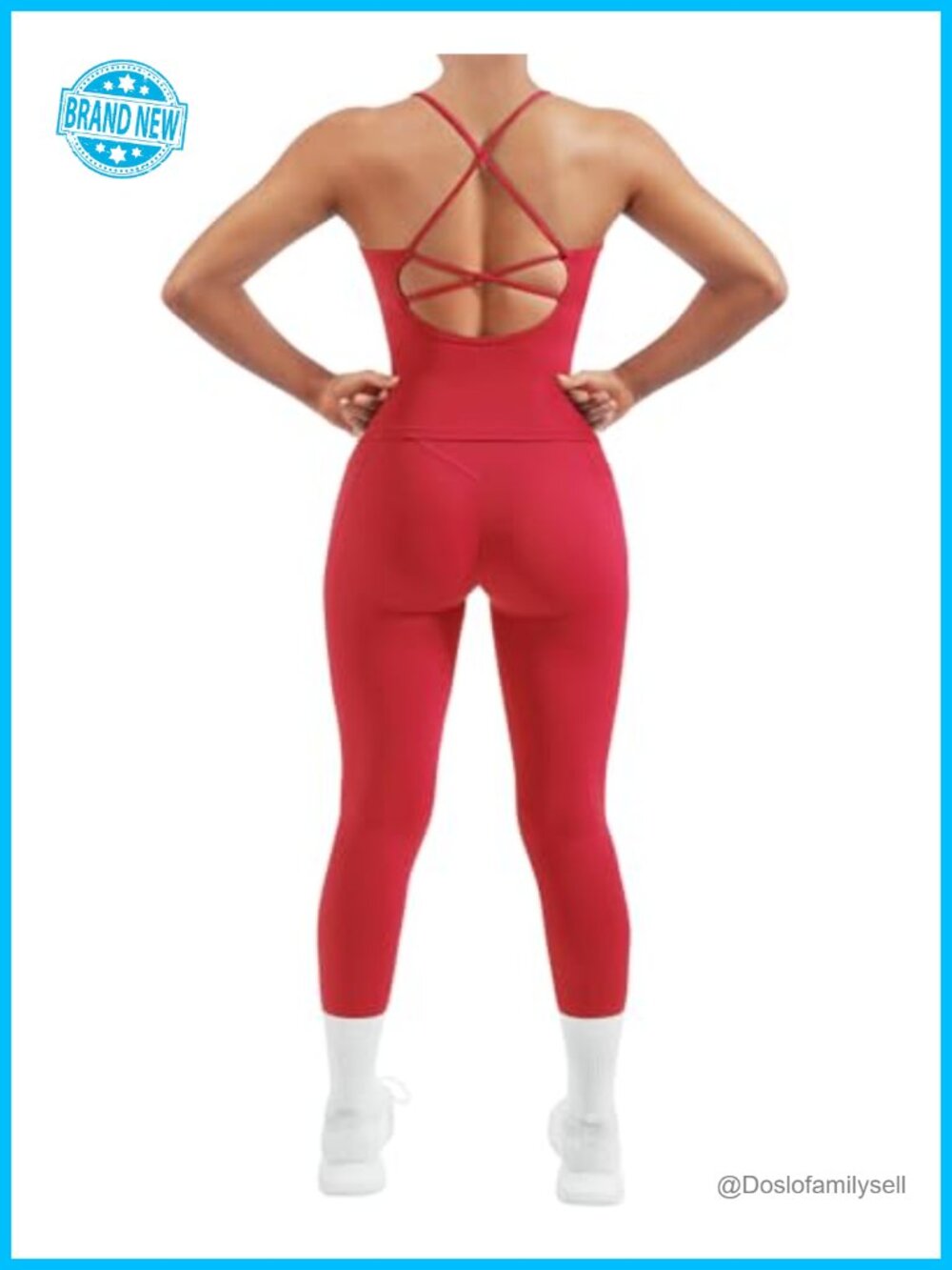 2 Piece Workout Set Padded Tank Top Tummy Control Leggings Gym Outfit Activewear